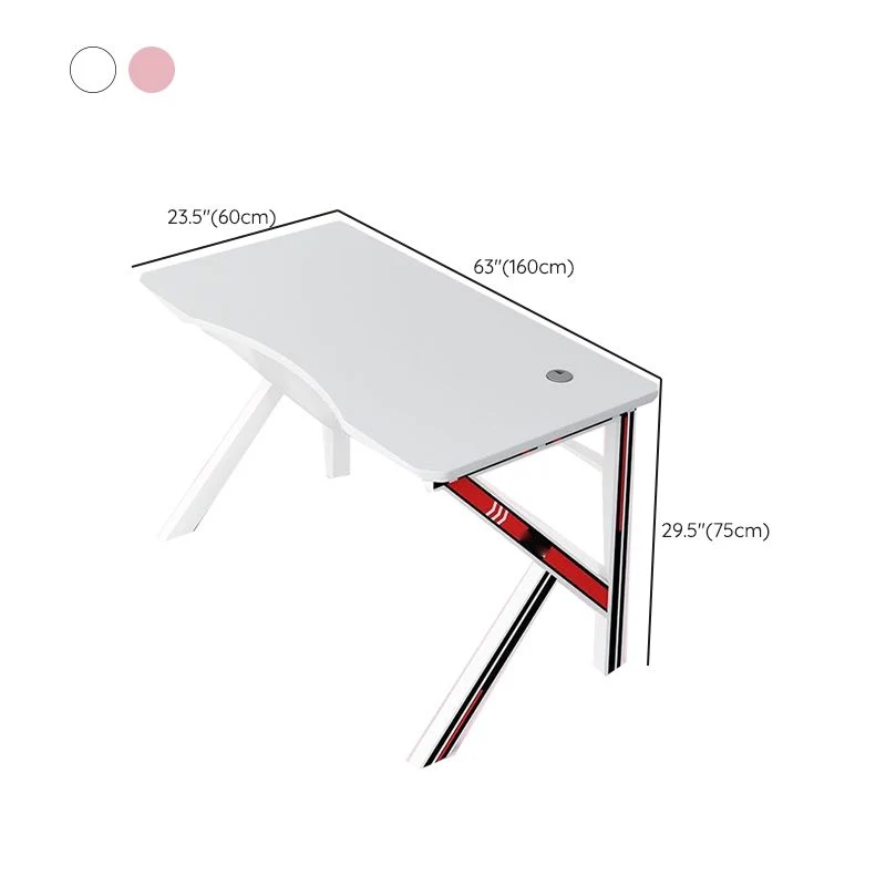 Glam Home Gaming Desk Scrivania per computer forma di K legno Clearhalo