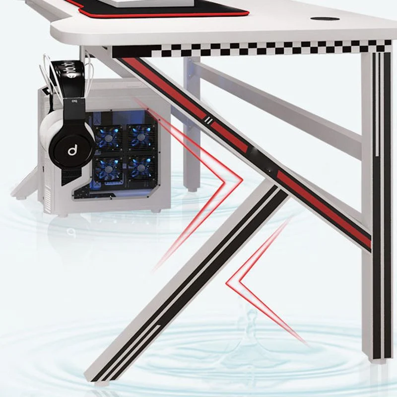 Glam Home Gaming Desk Scrivania per computer forma di K legno Clearhalo