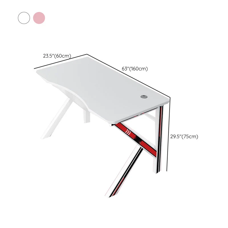 Glam Home Gaming Desk Scrivania per computer forma di K legno Clearhalo