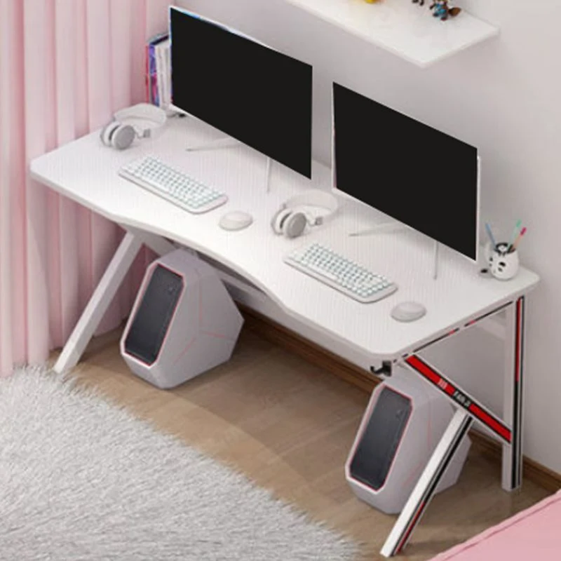 Glam Home Gaming Desk Scrivania per computer forma di K legno Clearhalo