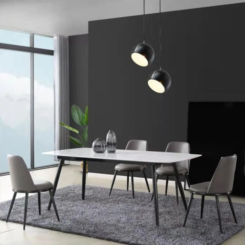 Glam Home Side Chair Sedia da pranzo senza braccioli imbottita con gambe metallo Clearhalo