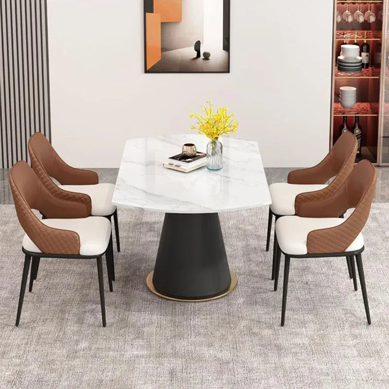 Glam Kitchen Dining Chair Sedia da pranzo con braccioli da pranzo con gambe metallo e schienale aperto Clearhalo