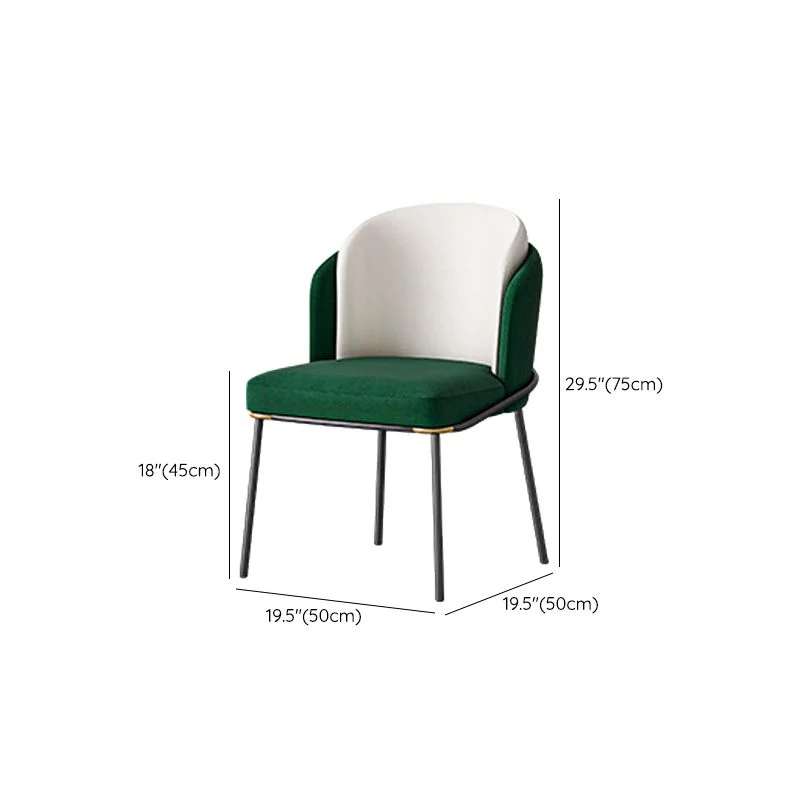 Glam Parsons Side Chair Sedia da pranzo imbottita per interni per la casa Clearhalo