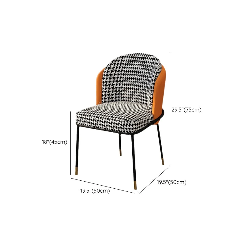 Glam Parsons Side Chair Sedia da pranzo imbottita per interni per la casa Clearhalo