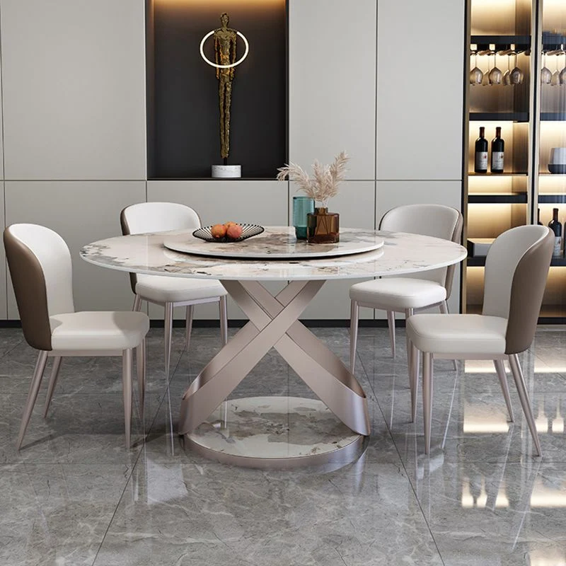 Glam Parsons Side Chair Sedia da pranzo per interni pelle con base metallo Clearhalo