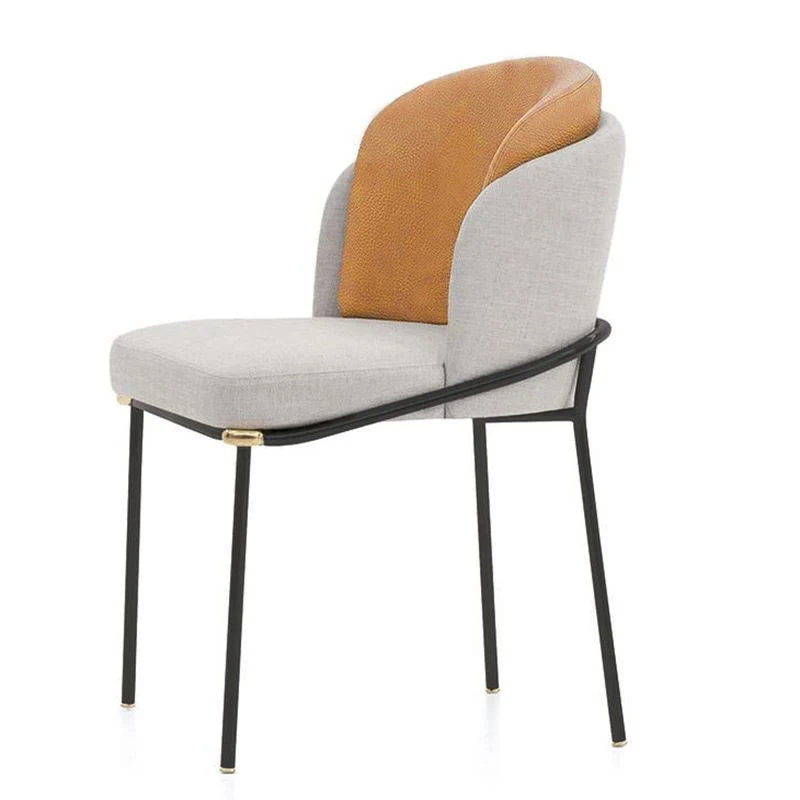 Glam Parsons Side Chair Sedia da pranzo per interni lino per soggiorno Clearhalo