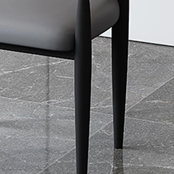 Glam Poltrona metallo Sedia da pranzo laterale ecopelle con schienale aperto e imbottitura Clearhalo
