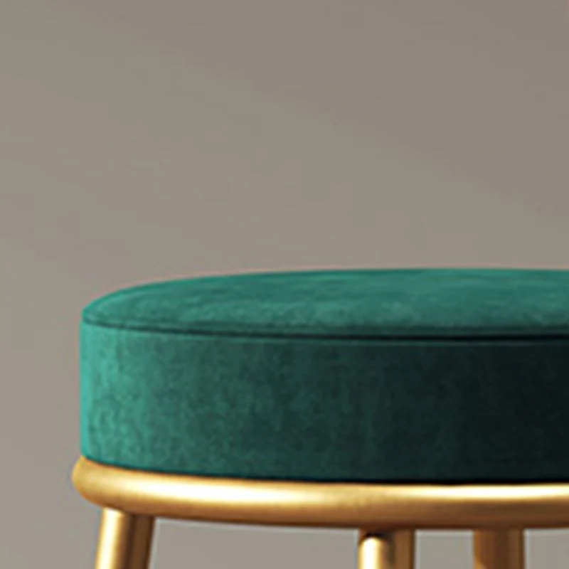 Glam Round Indoor Counter Chair Poggiapiedi Sgabello da pranzo imbottito con schienale basso Clearhalo