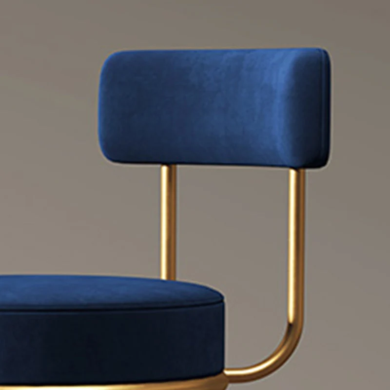 Glam Round Indoor Counter Chair Poggiapiedi Sgabello da pranzo imbottito con schienale basso Clearhalo