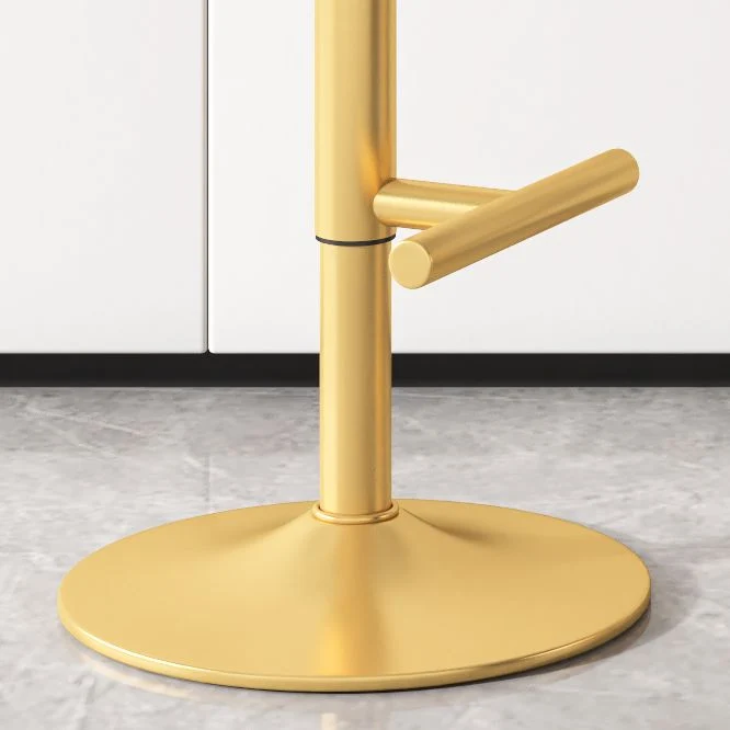 Glam Sgabello da bancone con schienale girevole Sgabello da bar da cucina acciaio con cuscino e pedale Clearhalo