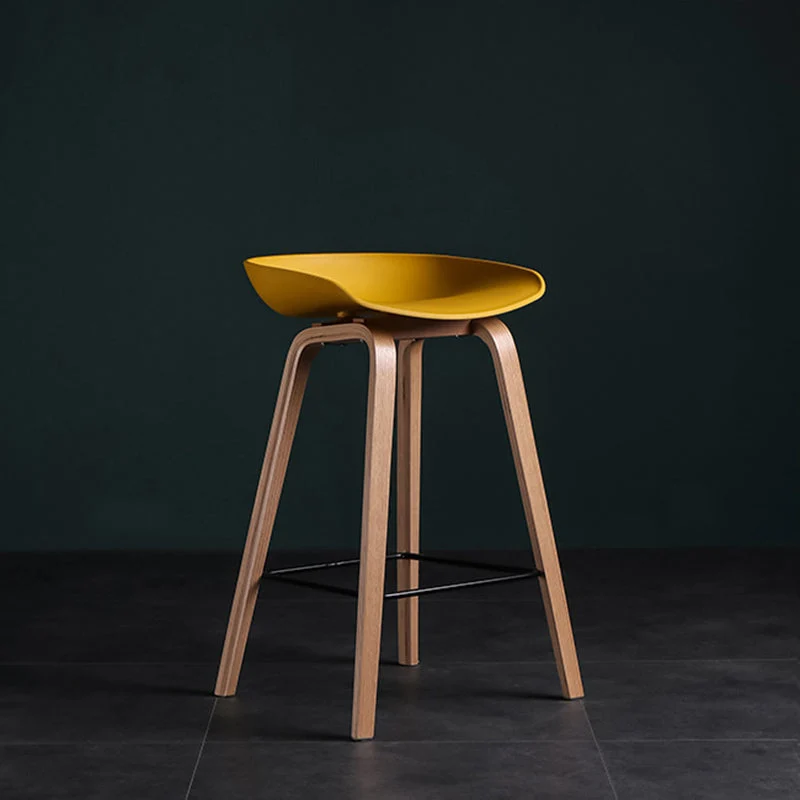 Glam Sgabello da bar legno massello Sgabello da bar plastica Sgabello da bar Clearhalo