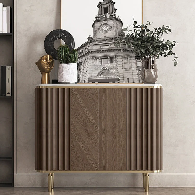 Glam Side Board Credenza Marmo con Ante per Cucina Clearhalo