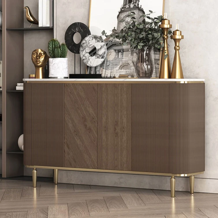 Glam Side Board Credenza Marmo con Ante per Cucina Clearhalo