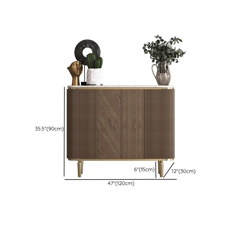 Glam Side Board Credenza Marmo con Ante per Cucina Clearhalo