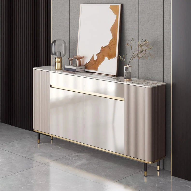 Glam Sideboa Stone, mensola laterale regolabile con armadi e cassetti Clearhalo