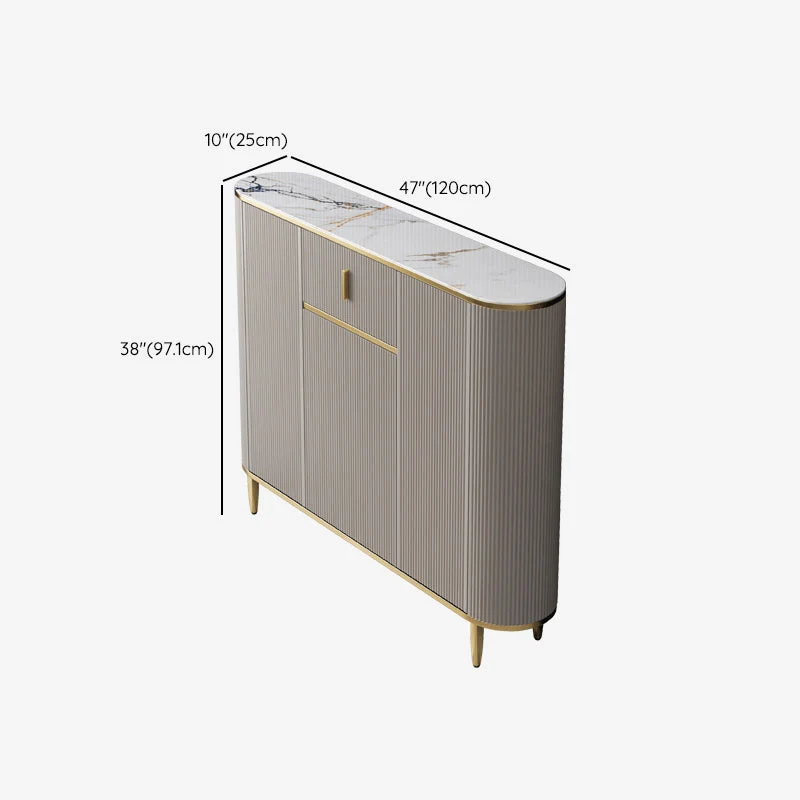 Glam Sideboa Stone, mensola laterale regolabile con armadi e cassetti Clearhalo