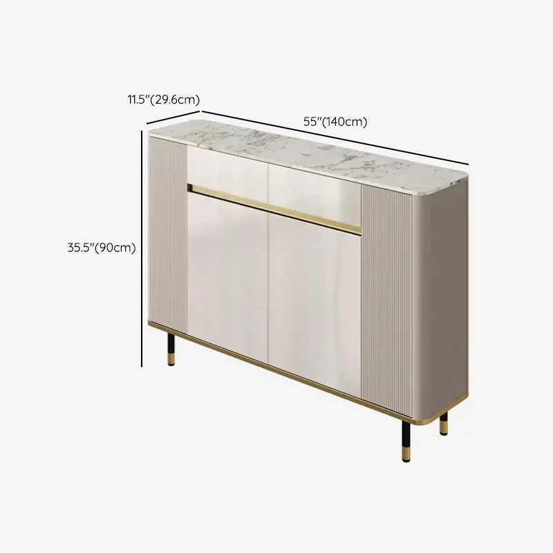 Glam Sideboa Stone, mensola laterale regolabile con armadi e cassetti Clearhalo