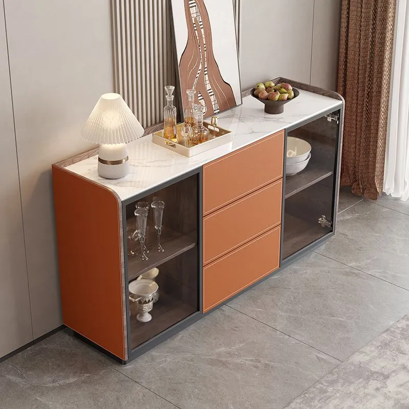 Glam Stone, credenza, credenza, 3 cassetti, con contenitore Clearhalo
