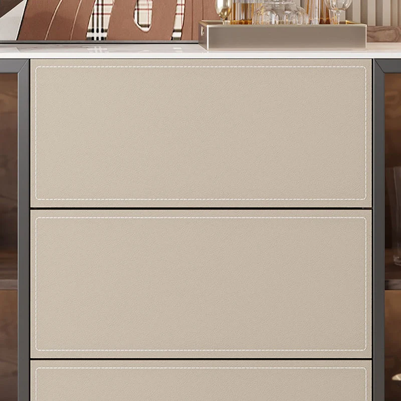 Glam Stone, credenza, credenza, 3 cassetti, con contenitore Clearhalo