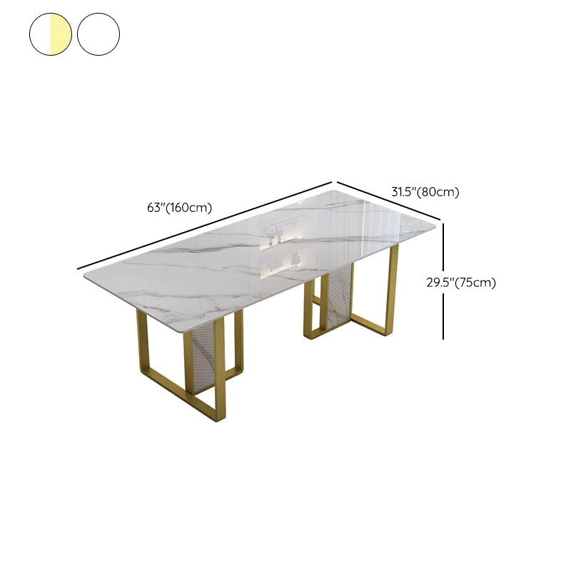 Glam Stone Furniture Set da sala da pranzo da 1/5 pezzi di altezza standard per uso domestico Clearhalo