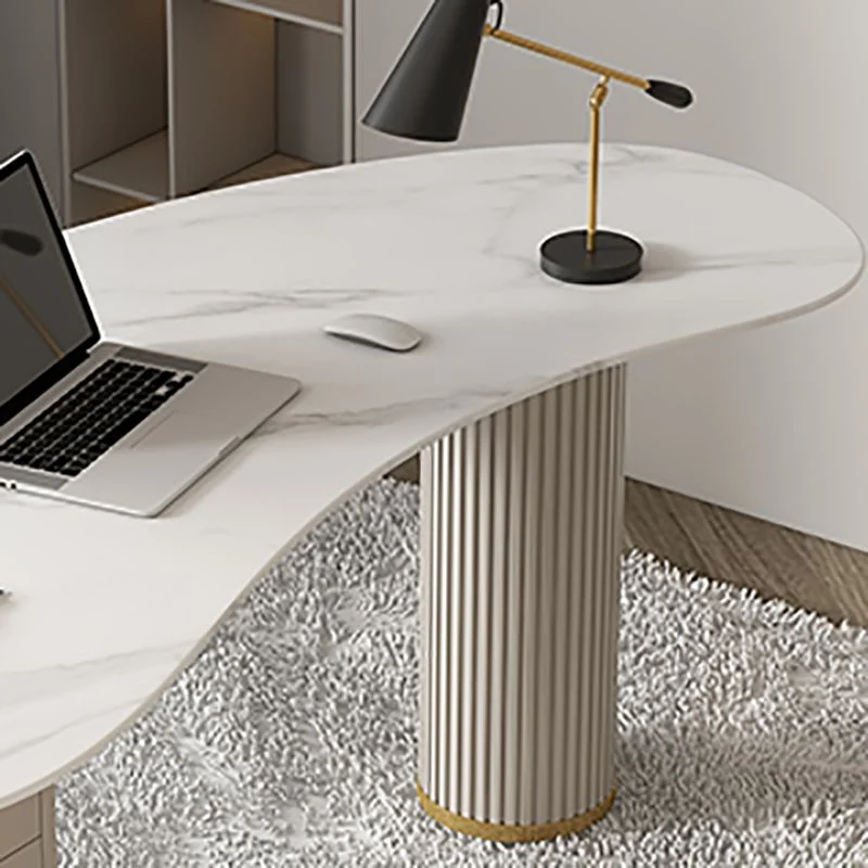 Glam Stone Scrivania da ufficio dalla forma non convenzionale per la casa Clearhalo