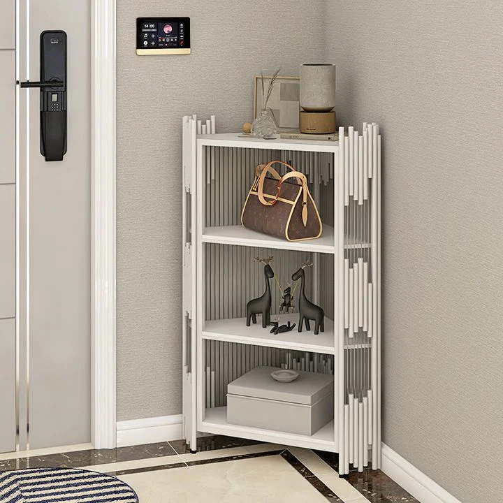 Glam Stone e tavolo credenza metallo 1 mobile con anta vetro, supporto per buffet Clearhalo