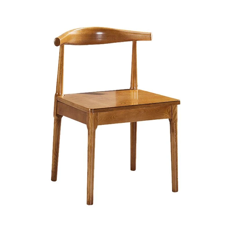 Glam Wood Chair Sedia laterale da pranzo con schienale aperto per sala da pranzo 16,5"x16,9"x30" Clearhalo