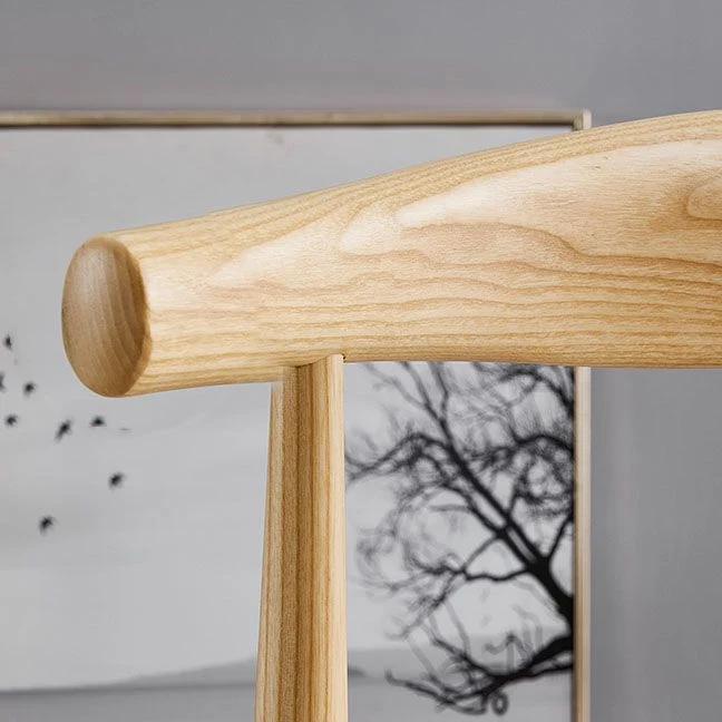 Glam Wood Chair Sedia laterale da pranzo con schienale aperto per sala da pranzo 16,5"x16,9"x30" Clearhalo