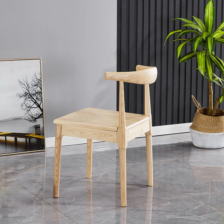 Glam Wood Chair Sedia laterale da pranzo con schienale aperto per sala da pranzo 16,5"x16,9"x30" Clearhalo