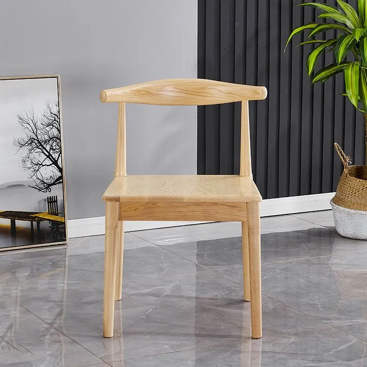 Glam Wood Chair Sedia laterale da pranzo con schienale aperto per sala da pranzo 16,5"x16,9"x30" Clearhalo