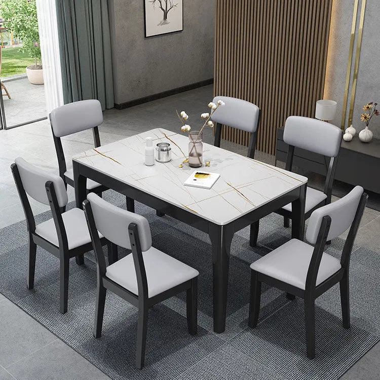 Glam Wood Chair Sedia da pranzo laterale con schienale aperto per sala da pranzo con imbottitura Clearhalo
