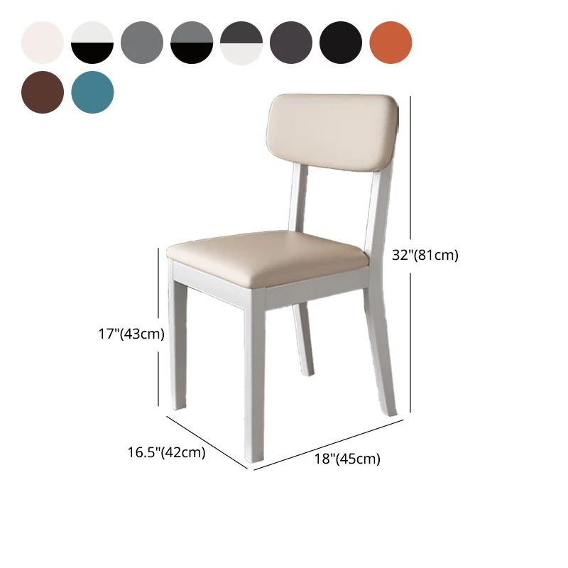 Glam Wood Chair Sedia da pranzo laterale con schienale aperto per sala da pranzo con imbottitura Clearhalo