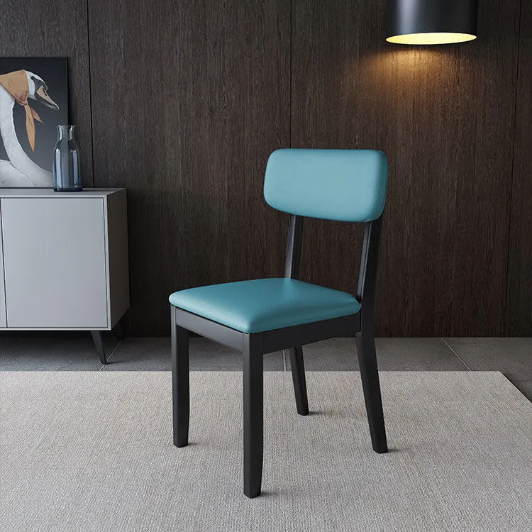 Glam Wood Chair Sedia da pranzo laterale con schienale aperto per sala da pranzo con imbottitura Clearhalo