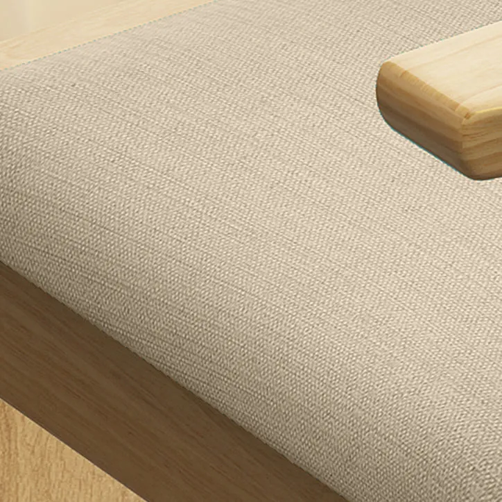 Home Poltroncina scandinava Sedia da sala da pranzo con schienale massiccio imbottito legno Clearhalo