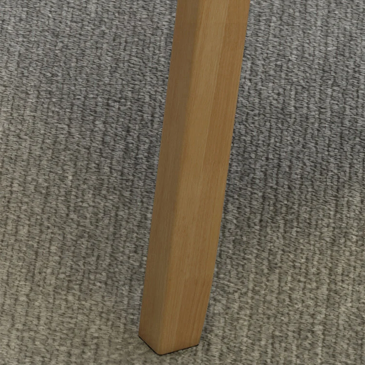 Home Poltroncina scandinava Sedia da sala da pranzo con schienale massiccio imbottito legno Clearhalo