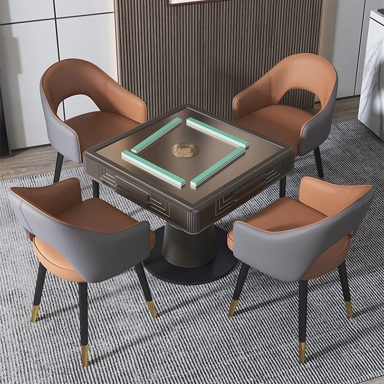 Home Poltroncina scandinava Sedia da sala da pranzo imbottita metallo con schienale aperto Clearhalo