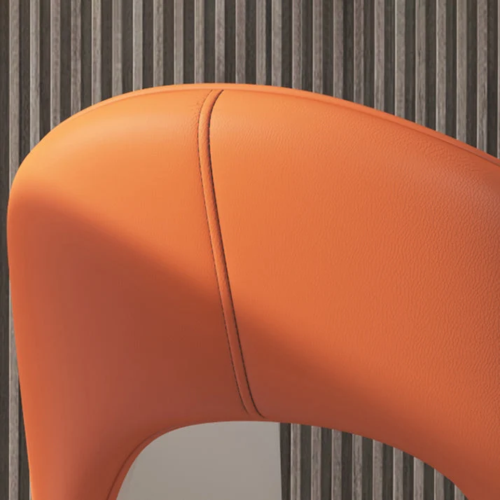 Home Poltroncina scandinava Sedia da sala da pranzo imbottita metallo con schienale aperto Clearhalo