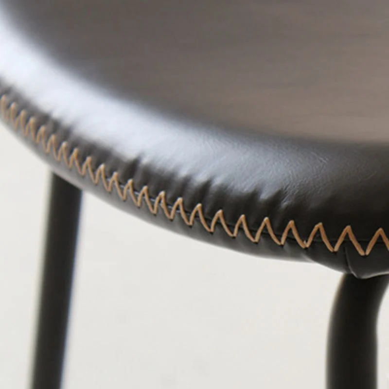 Home Sedia laterale scandinava Sedia da sala da pranzo metallo imbottita con schienale aperto Clearhalo