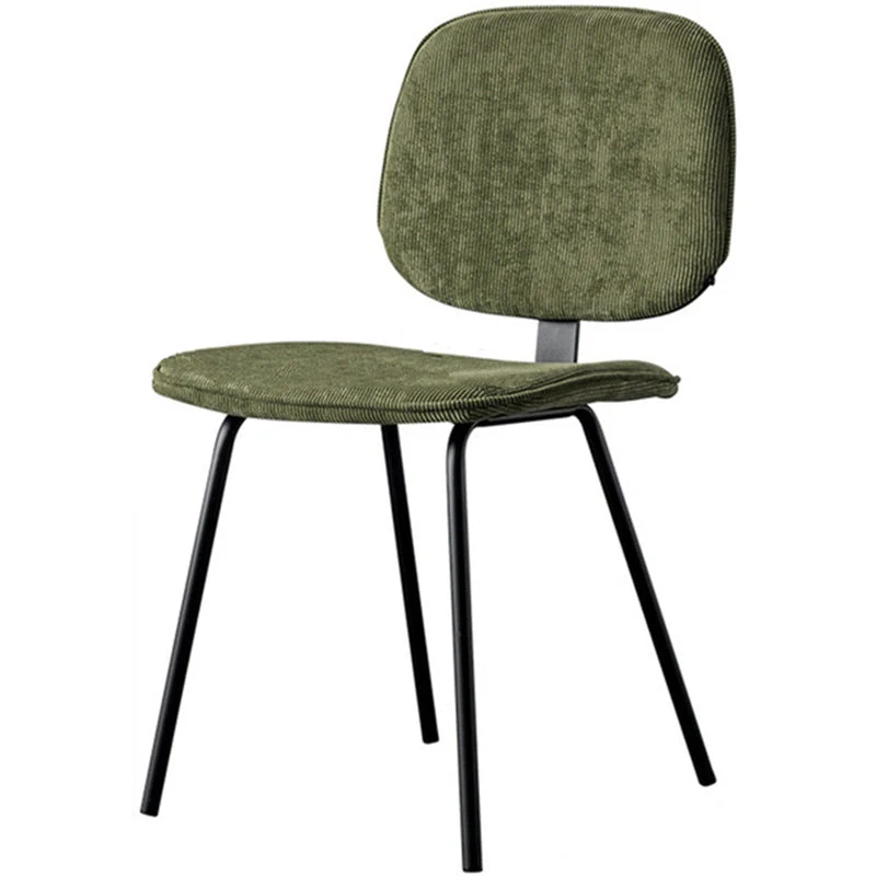 Home Sedia laterale scandinava Sedia da sala da pranzo metallo imbottita con schienale aperto Clearhalo
