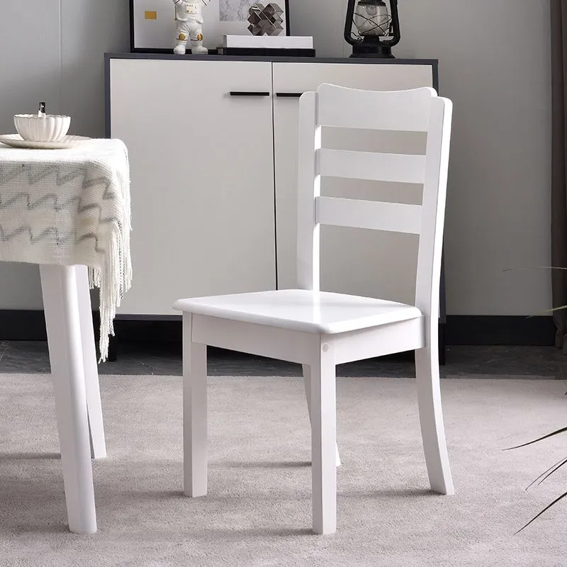 Home Sedie da pranzo senza braccioli Sedia laterale con schienale e gambe legno (set di 2) Clearhalo