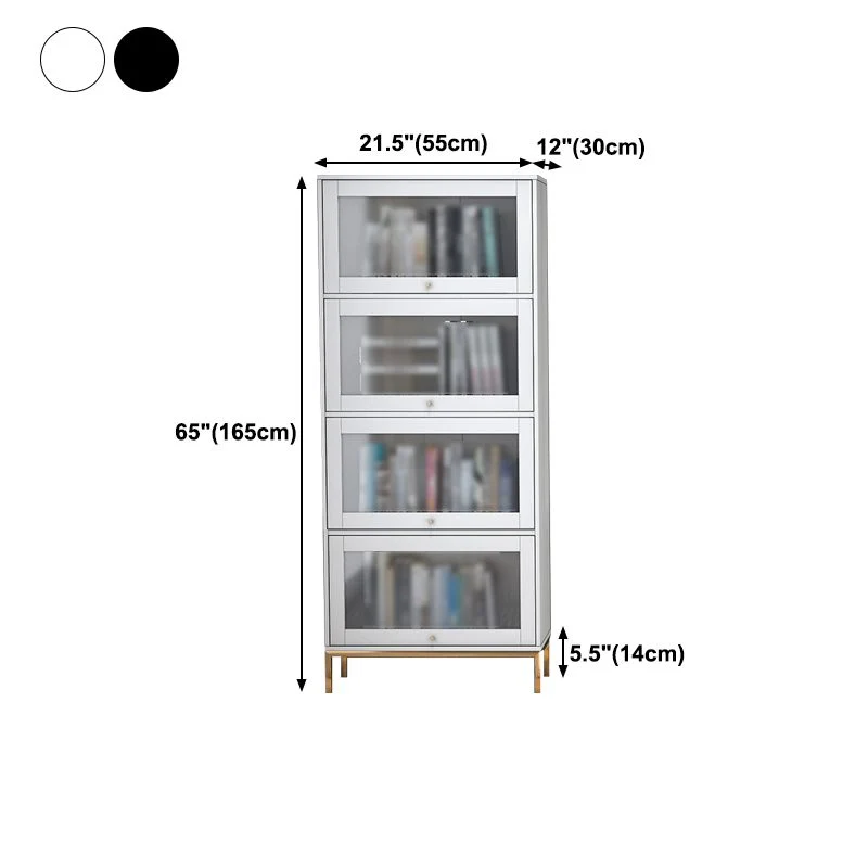 Libreria da 11,81 pollici stile glam per casa e ufficio con porta Clearhalo
