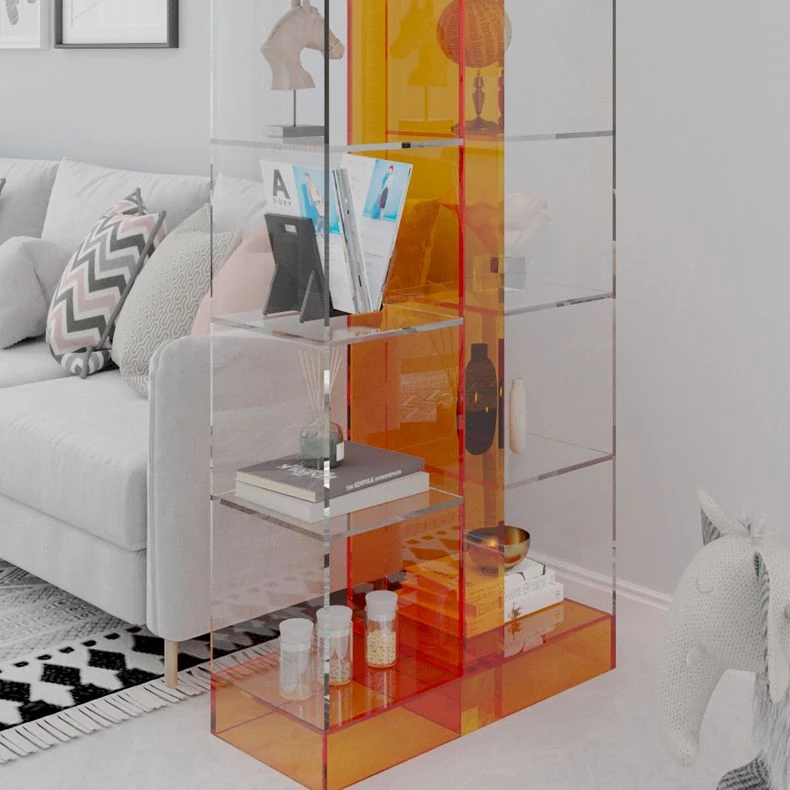 Libreria acrilico con scaffale aperto stile moderno per sala studio Clearhalo