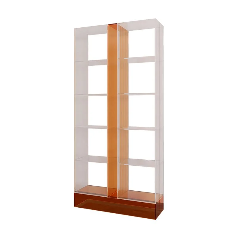 Libreria acrilico con scaffale aperto stile moderno per sala studio Clearhalo