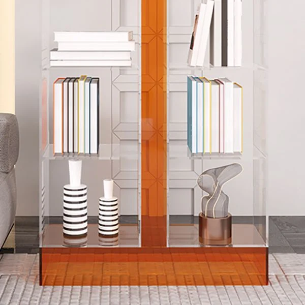 Libreria acrilico con scaffale aperto stile moderno per sala studio Clearhalo