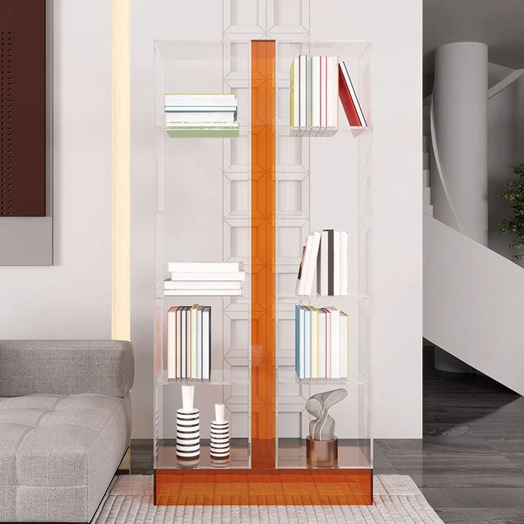 Libreria acrilico con scaffale aperto stile moderno per sala studio Clearhalo