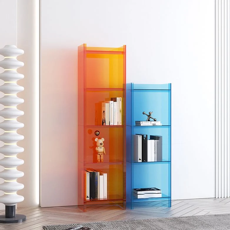 Libreria acrilico stile glamour da 25,4 cm con retro chiuso, per ufficio e sala studio Clearhalo
