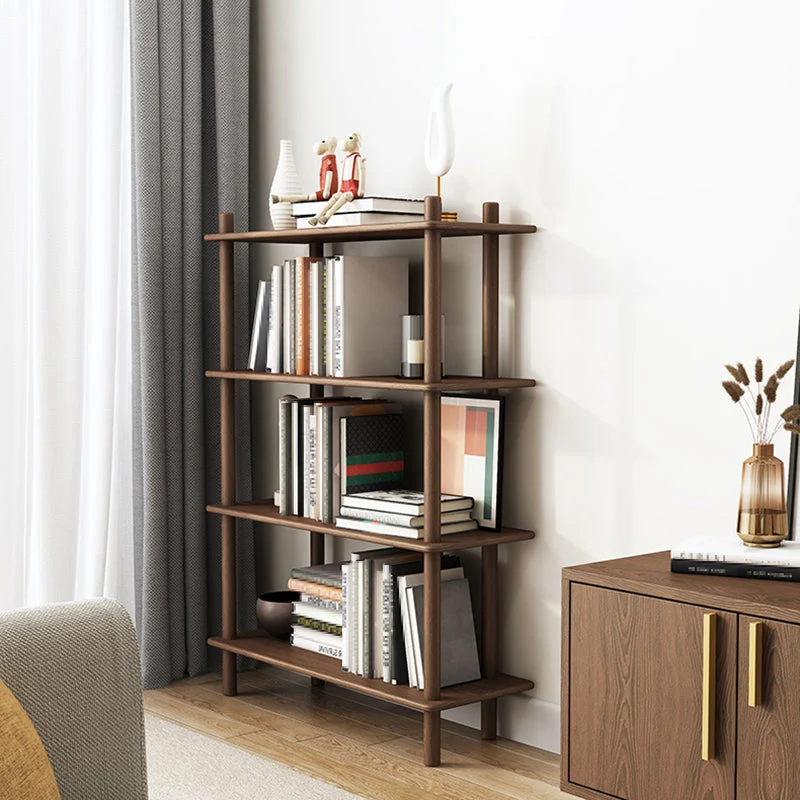 Libreria aperta stile moderno con scaffale Etagere legno massello per la casa Clearhalo