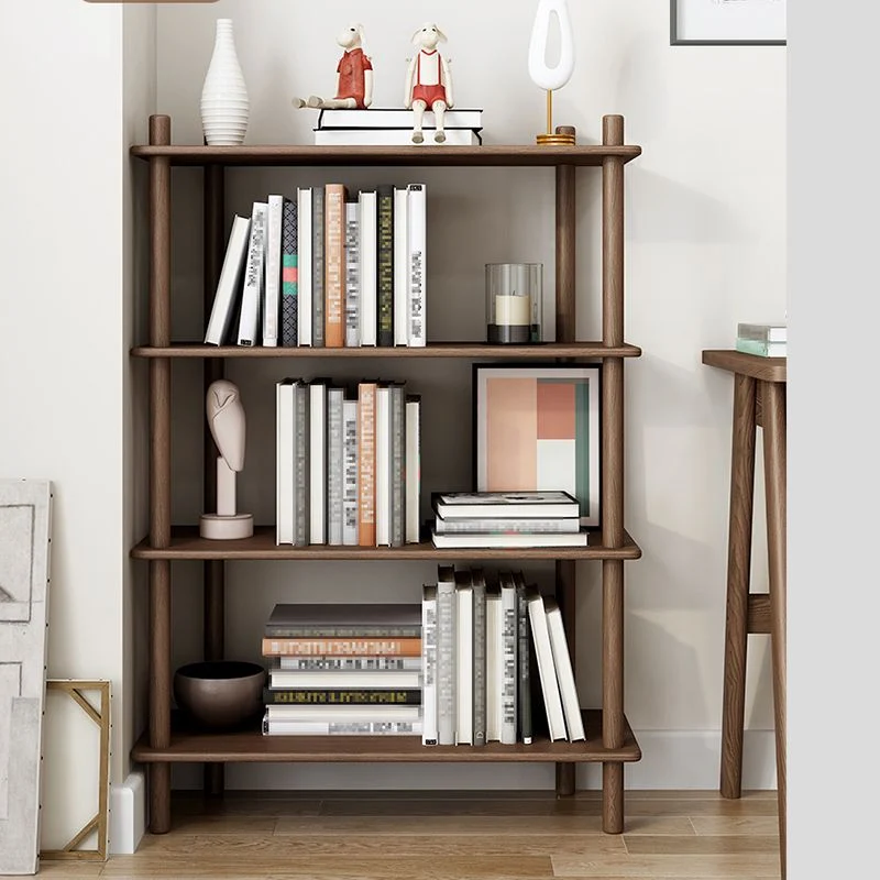 Libreria aperta stile moderno con scaffale Etagere legno massello per la casa Clearhalo