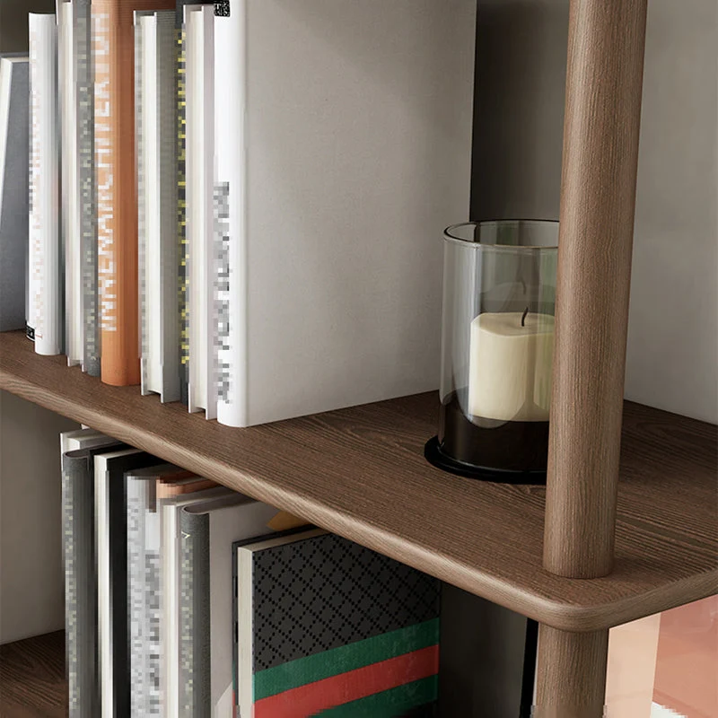 Libreria aperta stile moderno con scaffale Etagere legno massello per la casa Clearhalo