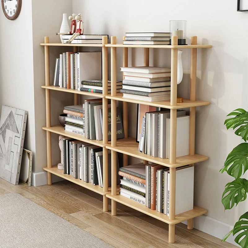 Libreria aperta stile moderno con scaffale Etagere legno massello per la casa Clearhalo